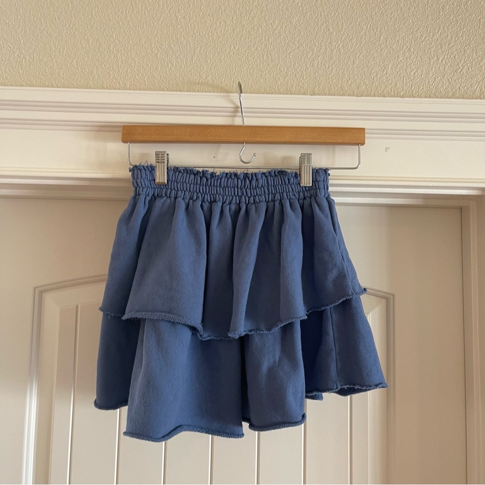 Aerie Sweatshirt-material skirt, Size Small, Blue